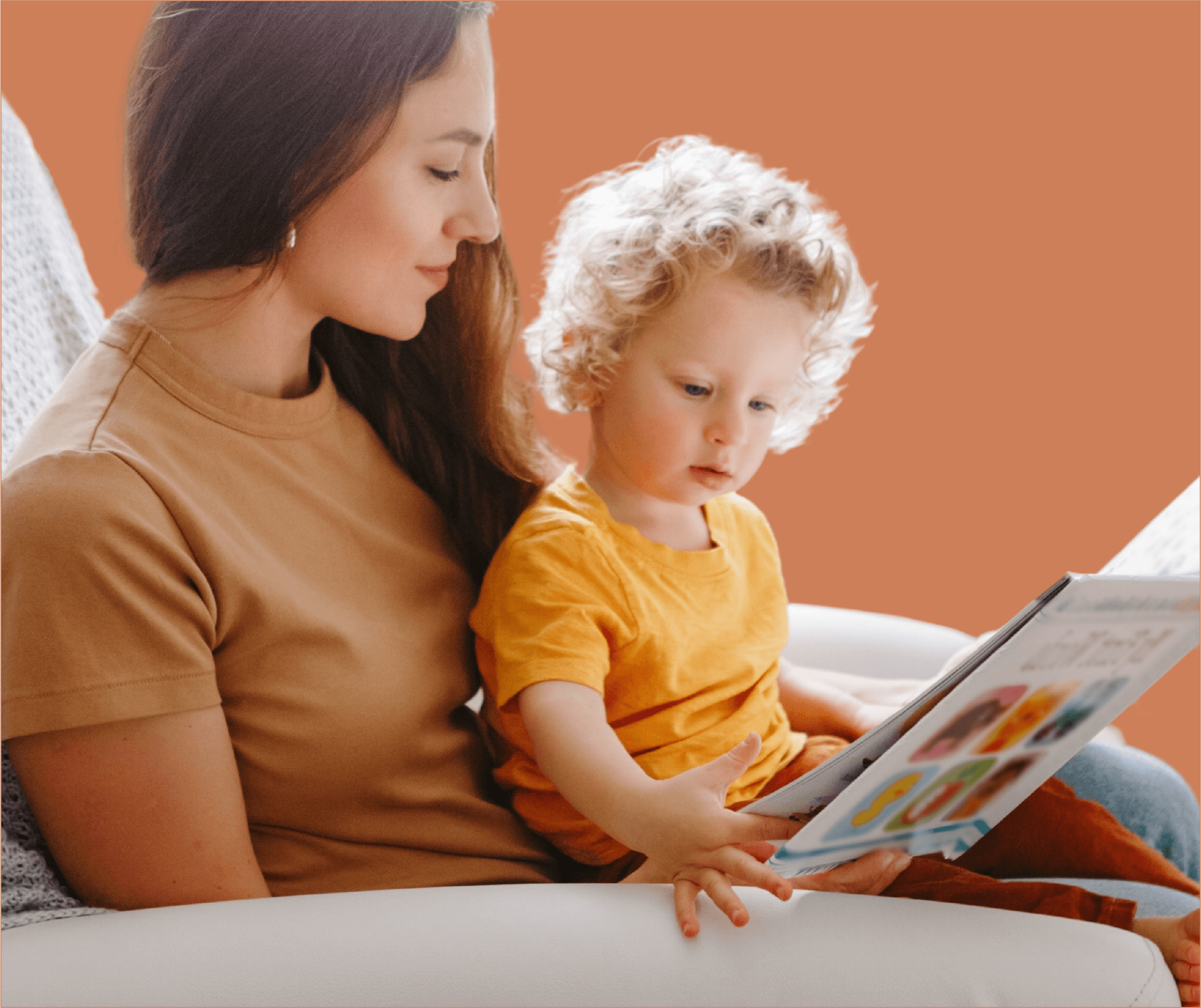 Woman reading to a child